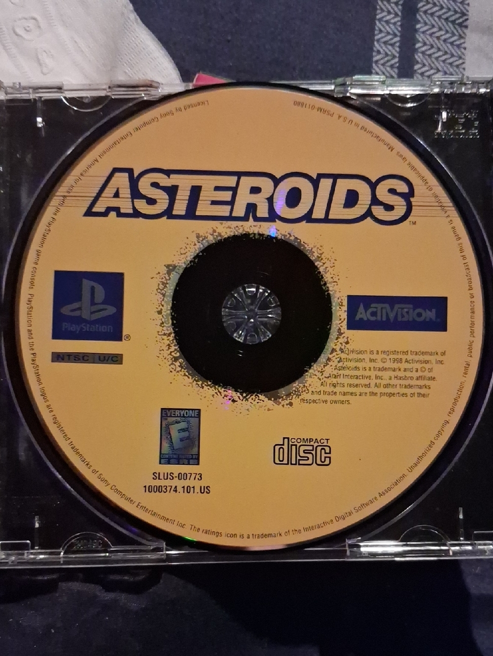 Activision Asteroids PlayStation Game Disc - Yellow